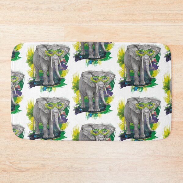 Item preview, Elephant on skateboard with party glasses on the beach designed and sold by BigWildKiwi.