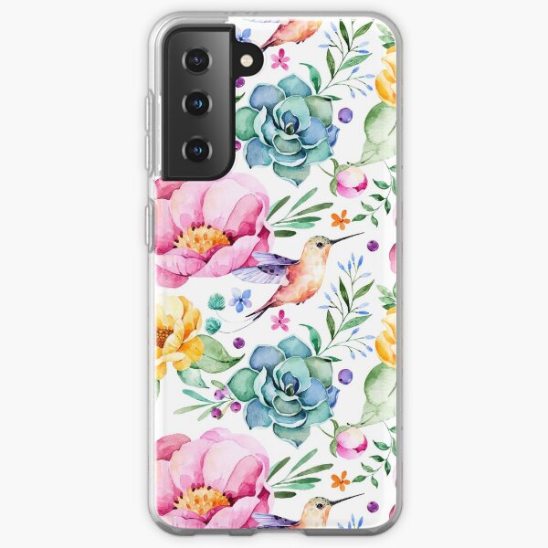 Humming Bird Pattern Samsung Galaxy Soft Case