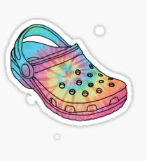 Pegatina tie dye rainbow croc