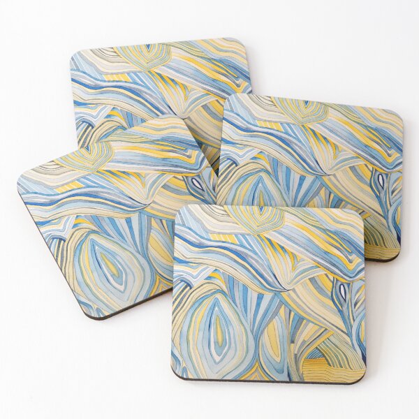 Item preview, Chile Marble Caves Abstract in Watercolor Marble Cathedral designed and sold by Cobalt Blue Watercolors.