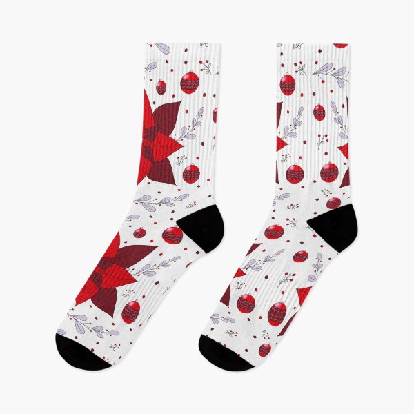 Item preview, Holiday t-shirt with poinsettia, red and wisteria. designed and sold by Lucia85.