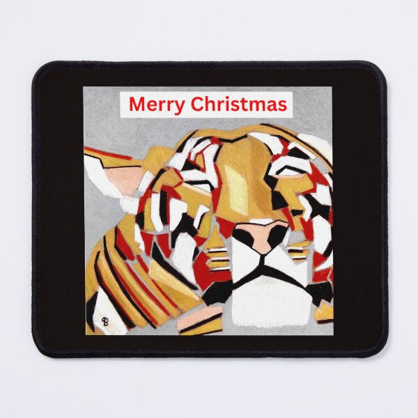 Item preview, Merry Christmas Sleeping Tiger designed and sold by Bagsyrose.