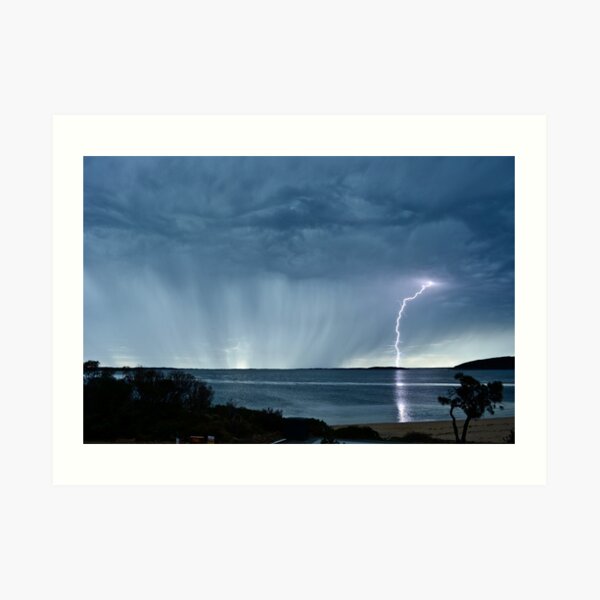 A lightning strike Art Print
