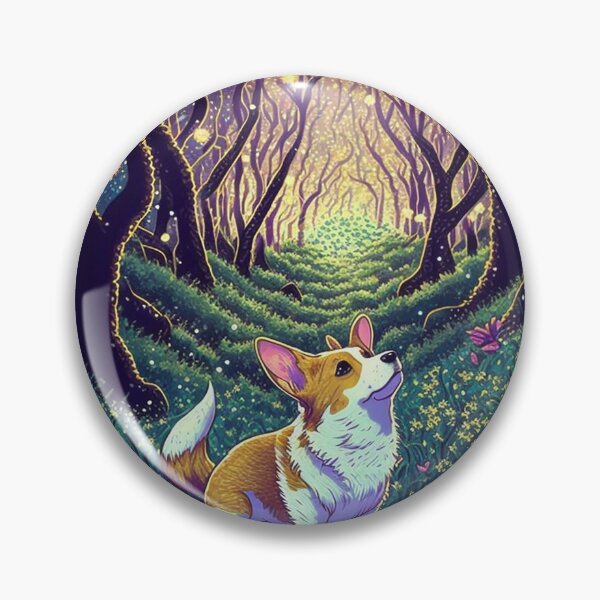Item preview, Corgi in an enchanted forest designed and sold by NianderQuinn.