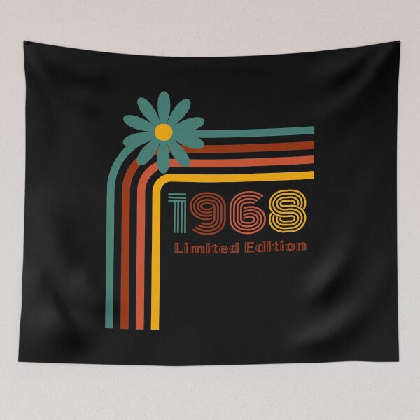 Item preview, Born In 1968 Retro Limited Edition Birthday Design designed and sold by RockBeeDesigns.