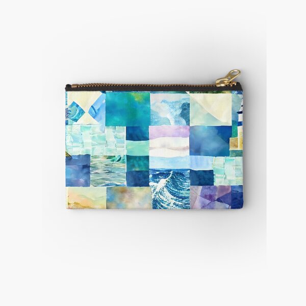 Item preview, Watercolor Patchwork Quilt Design Sea Ocean Beach Lighthouse designed and sold by ClairesPatterns.