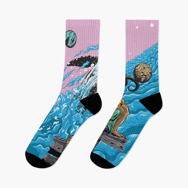 Item preview, Demon and Fairy Fishing Whales in Space designed and sold by Cordiality.