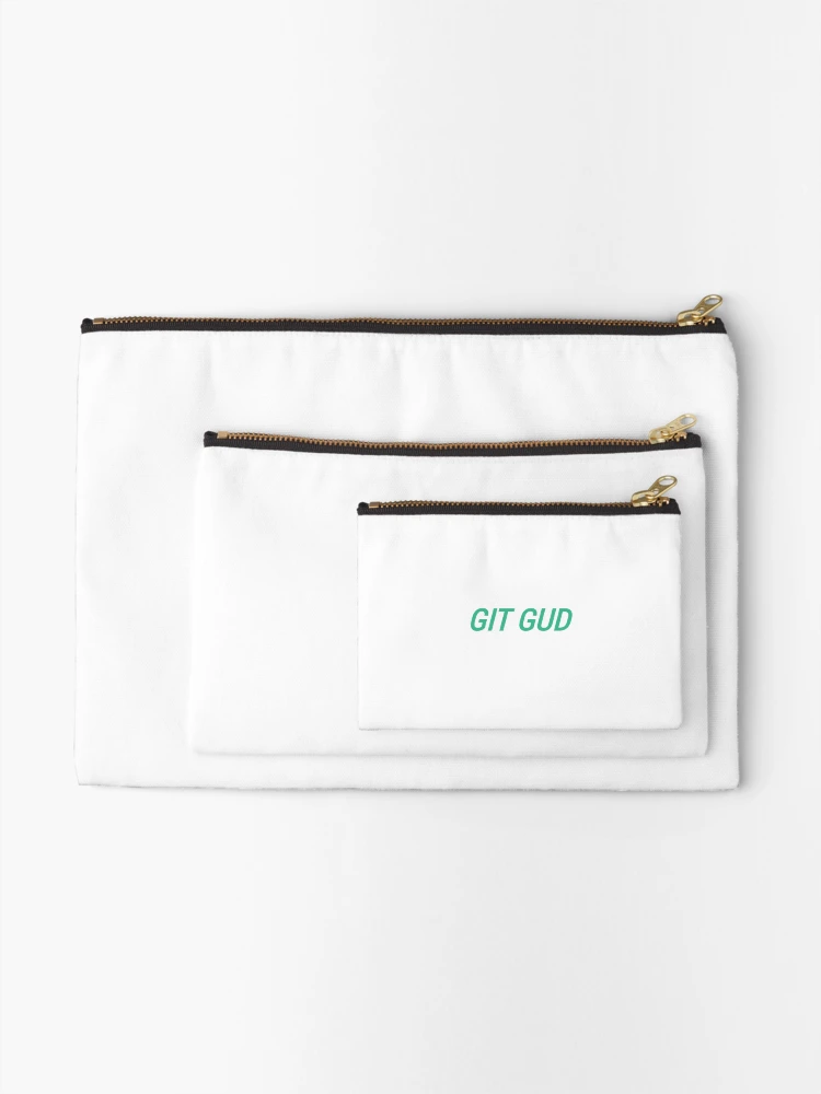 Thumbnail 2 of 4, Zipper Pouch, git github git command git gud sticker designed and sold by developerfriday.