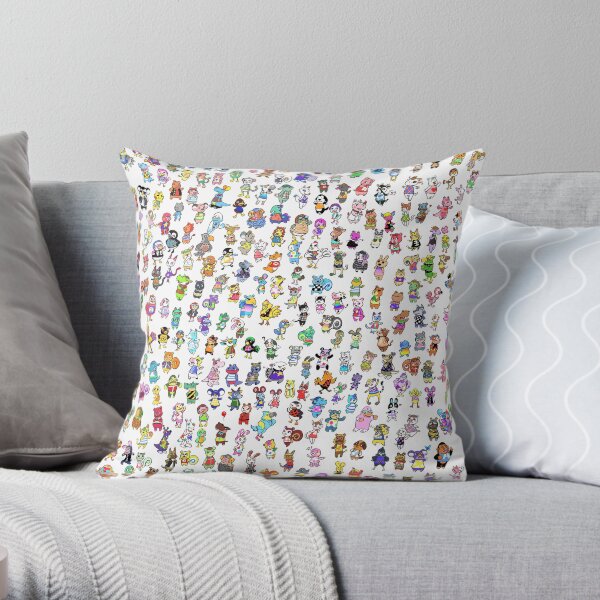 Animal Crossing New Leaf - All Villagers Throw Pillow