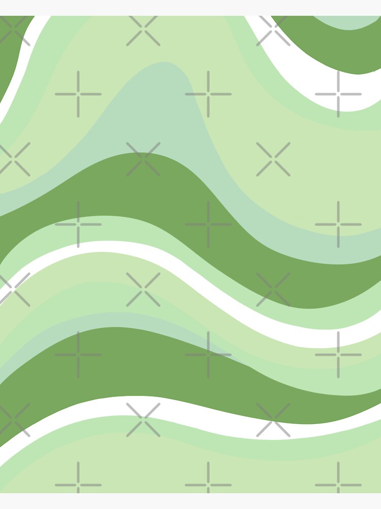 "Sage, Pickle, Pistachio, TeaGreen and White Abstract Design