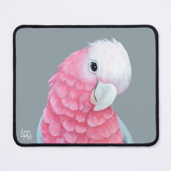 Pink and Grey Galah Mouse Pad
