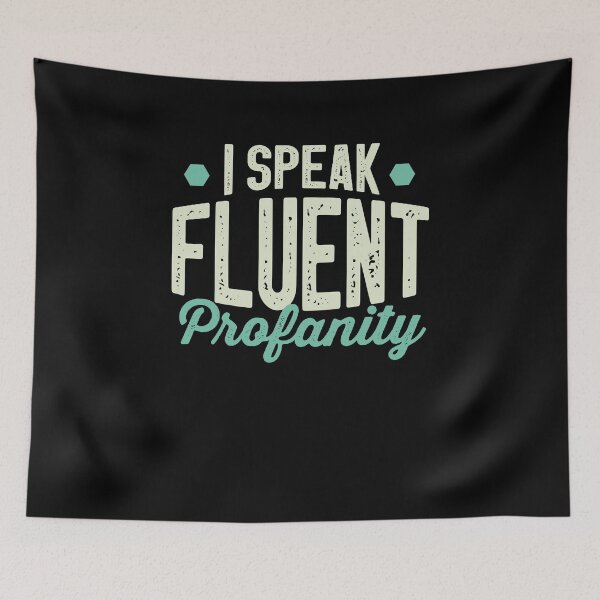 Item preview, Funny Sarcasm I Speak Fluent Profanity Saying Colored Vintage Design / Sarcastic Gift for christmas designed and sold by Chamssou.