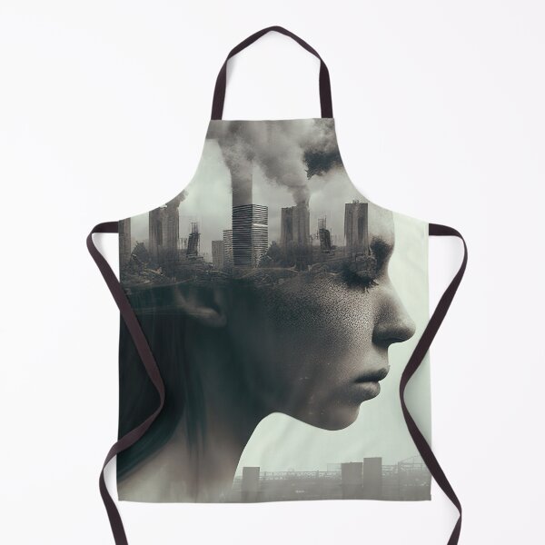 Item preview, Double exposure woman polluted city designed and sold by RK - Shop.