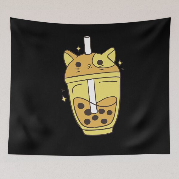 Item preview, Cute kawaii kitty bubble tea designed and sold by Artistusha.