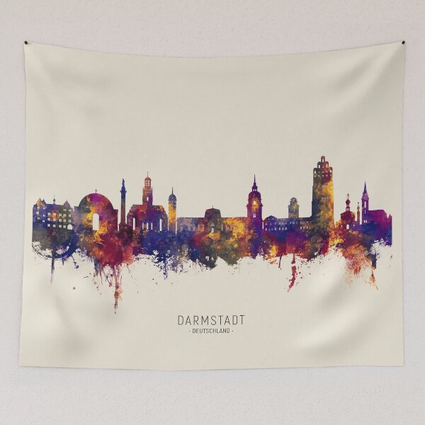 Item preview, Darmstadt Germany Skyline designed and sold by ArtPrints.