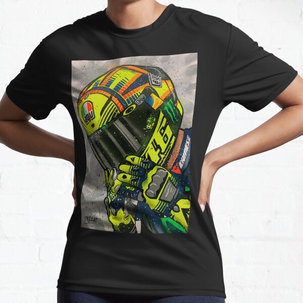 ValeYellow4.6, 2015 - F1 graffiti painting by DRAutoArt Active T-Shirt