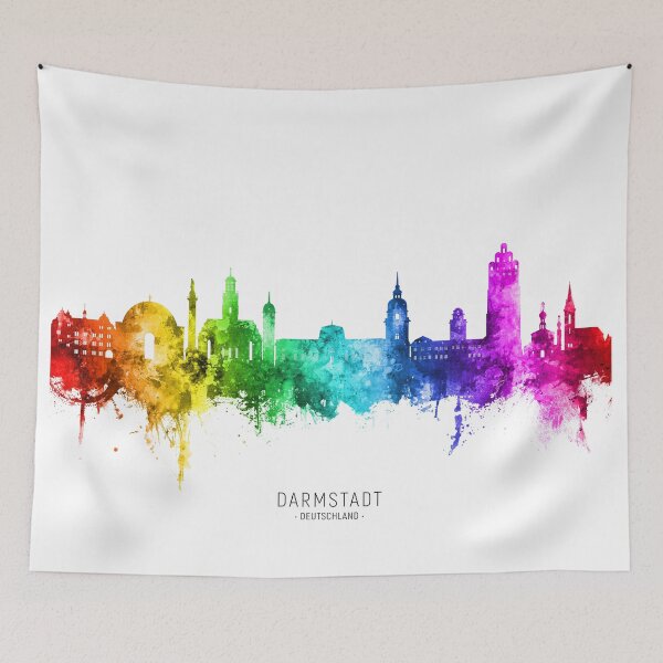Item preview, Darmstadt Germany Skyline designed and sold by ArtPrints.