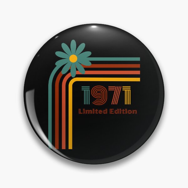 Item preview, Born In 1971 Retro Limited Edition Birthday Design designed and sold by RockBeeDesigns.