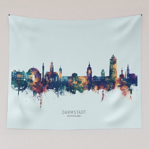 Item preview, Darmstadt Germany Skyline designed and sold by ArtPrints.