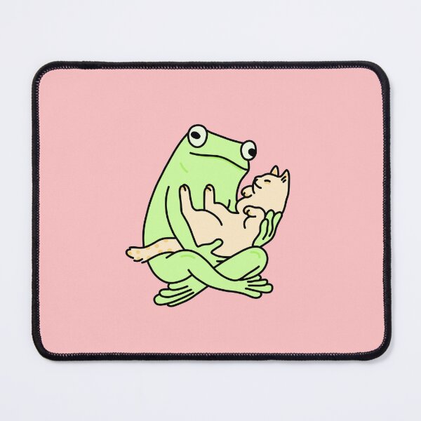 Item preview, frog and cat sticker designed and sold by ventumpluviam.