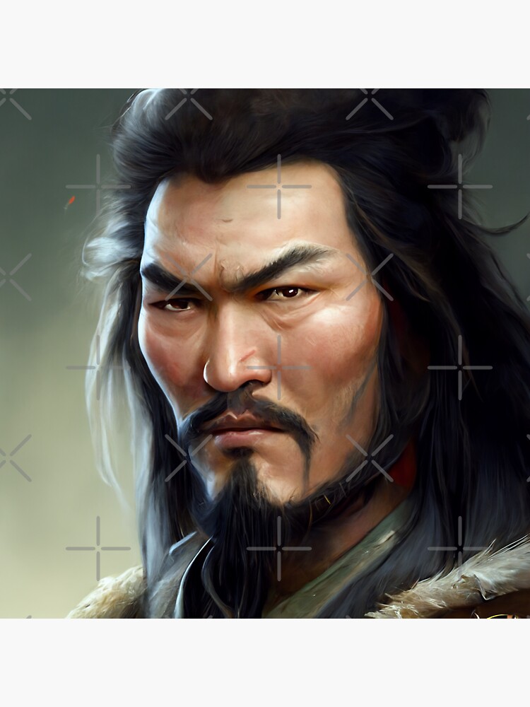 "Ghengis Khan Appreciation" Sticker for Sale by DelightfulArts | Redbubble