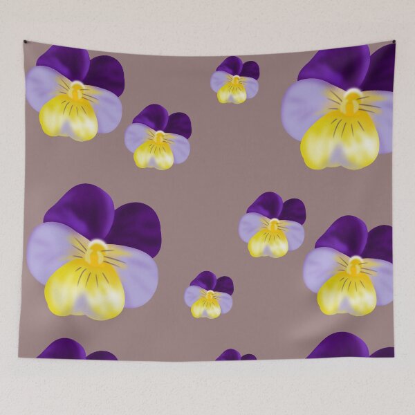 Item preview, Summer Pansies Penséer Flowers Pattern  designed and sold by Karen Ekdahl.