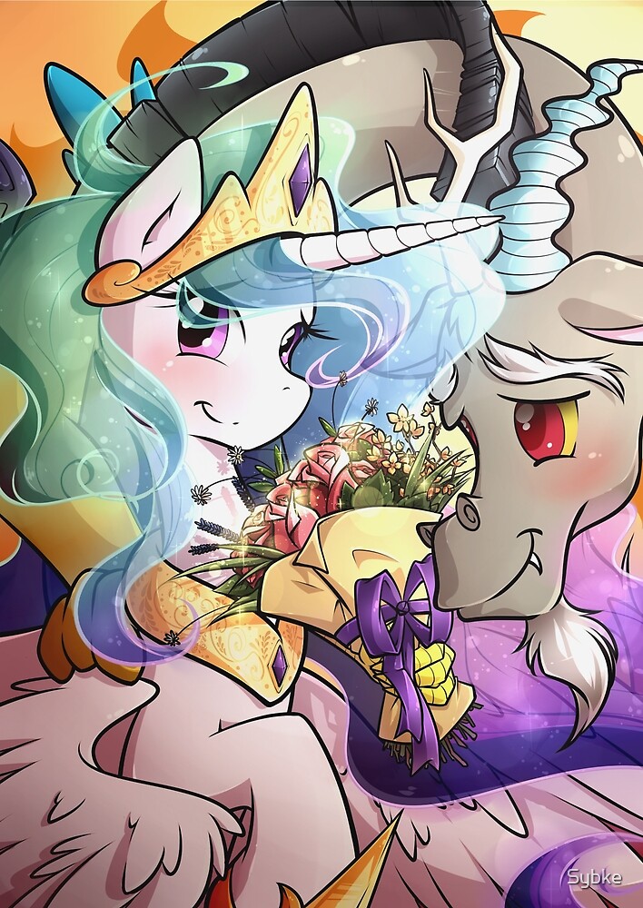 Celestia x Discord by Sybke.