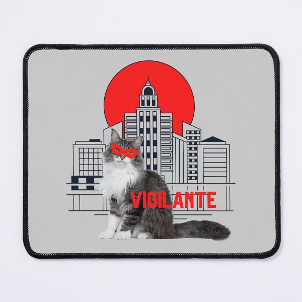 Item preview, Vigilante Cat Red Sunset  designed and sold by GleamingGiant.