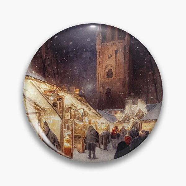 Item preview, Traditional European Christmas Market at night designed and sold by justinasv775.