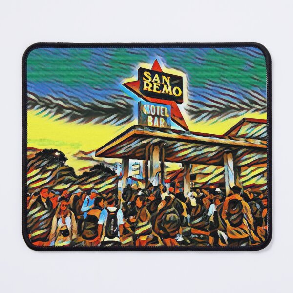 Item preview, Glastonbuy San Remo Hotel Bar Festival Artwork designed and sold by unitydesigneu.
