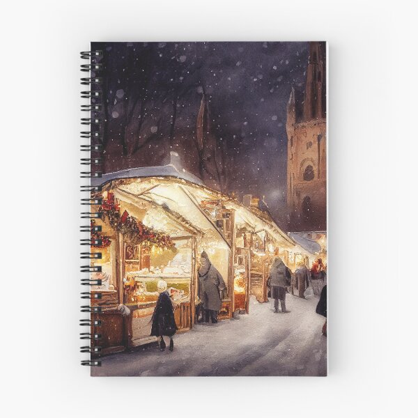 Item preview, Traditional European Christmas Market at night designed and sold by justinasv775.