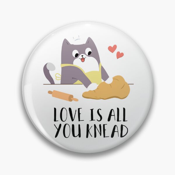 Item preview, Love is all you knead Cat Cute Funny designed and sold by ClawverCat.