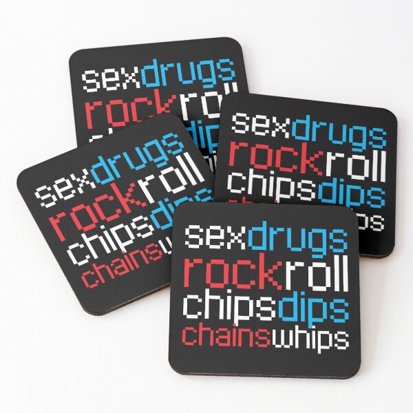 Item preview, Sex Drugs Rock Roll Chips Dips Chains Whips designed and sold by Kicksaus.