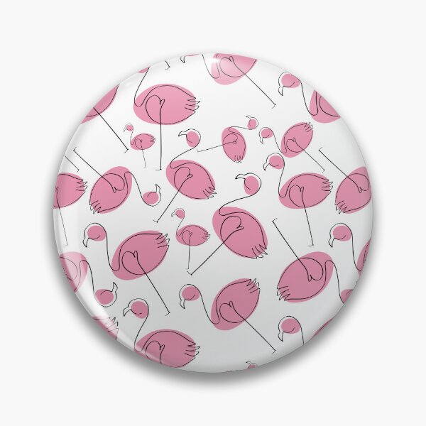 Item preview, Cute Monoline Drawn Flamingo Pattern designed and sold by MakeitMelo.