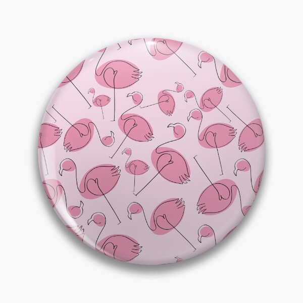 Item preview, Cute Monoline Drawn Flamingo Pattern designed and sold by MakeitMelo.