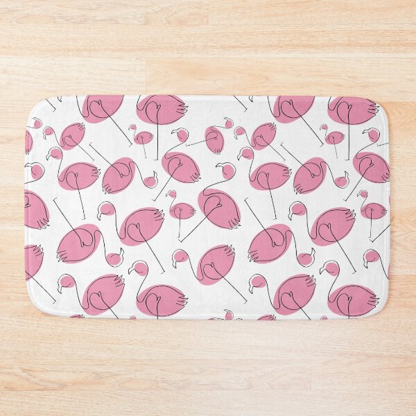 Item preview, Cute Monoline Drawn Flamingo Pattern designed and sold by MakeitMelo.
