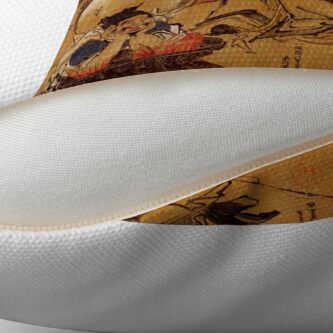 Alternate view of 'Seven Gods of Fortune' by Katsushika Hokusai (Reproduction) Throw Pillow