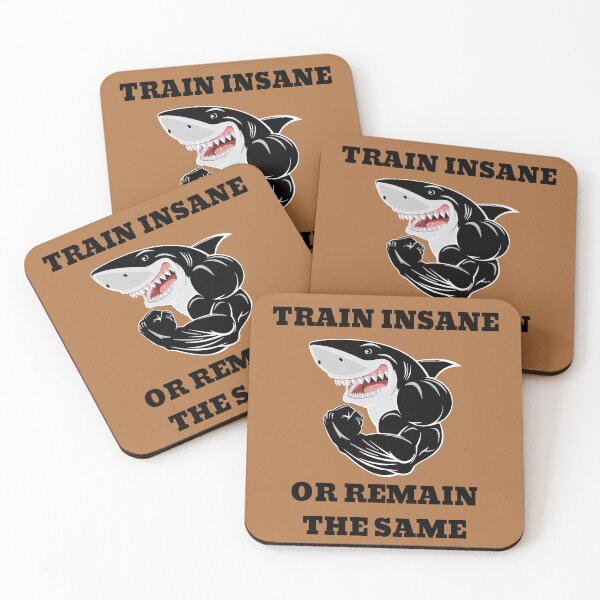 Item preview, Train Insane Or Remain The Same Muscular Shark designed and sold by Pawn Shop JB.