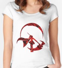 Ruby Rose Roses Silhouette Women's Fitted Scoop T-Shirt