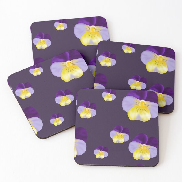 Item preview, Summer Spring Pansies Penséer Flowers Pattern Purple Background designed and sold by Karen Ekdahl.