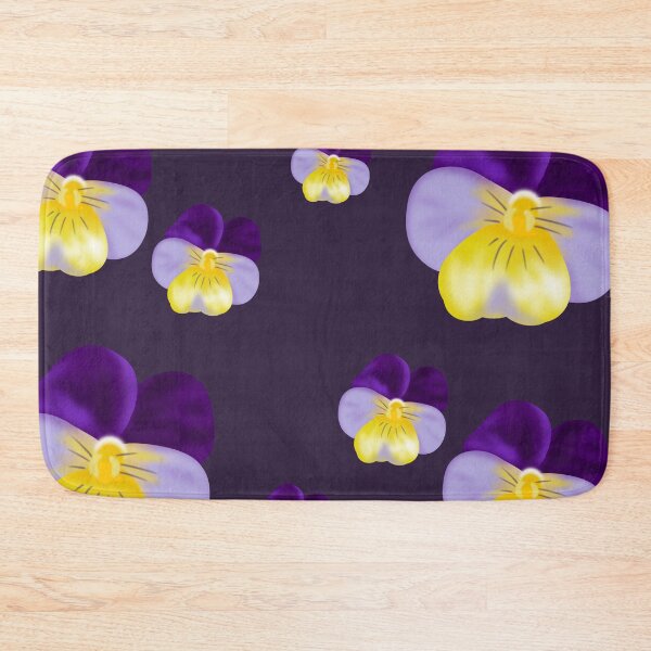 Item preview, Summer Spring Pansies Penséer Flowers Pattern Purple Background designed and sold by Karen Ekdahl.