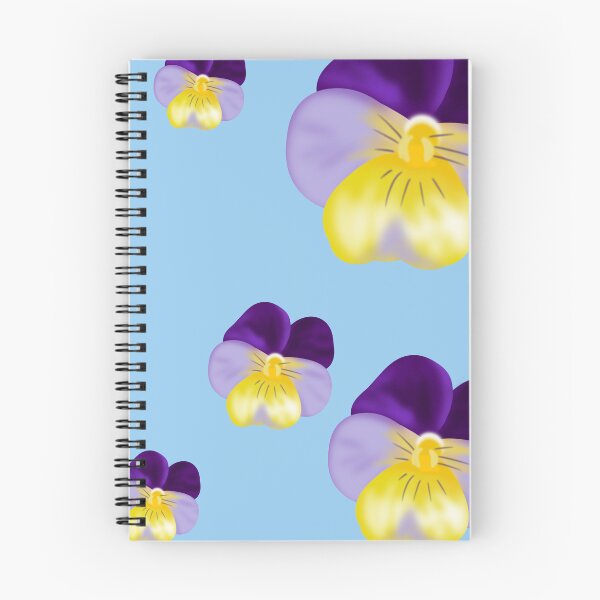 Item preview, Summer Pansies Penséer Flowers Pattern with Light Blue Background designed and sold by Karen Ekdahl.