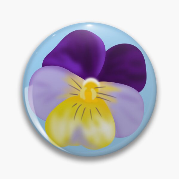 Item preview, Summer Pansies Penséer Flowers Pattern with Light Blue Background designed and sold by Karen Ekdahl.