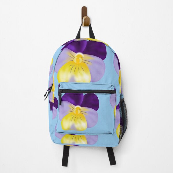 Item preview, Summer Pansies Penséer Flowers Pattern with Light Blue Background designed and sold by Karen Ekdahl.