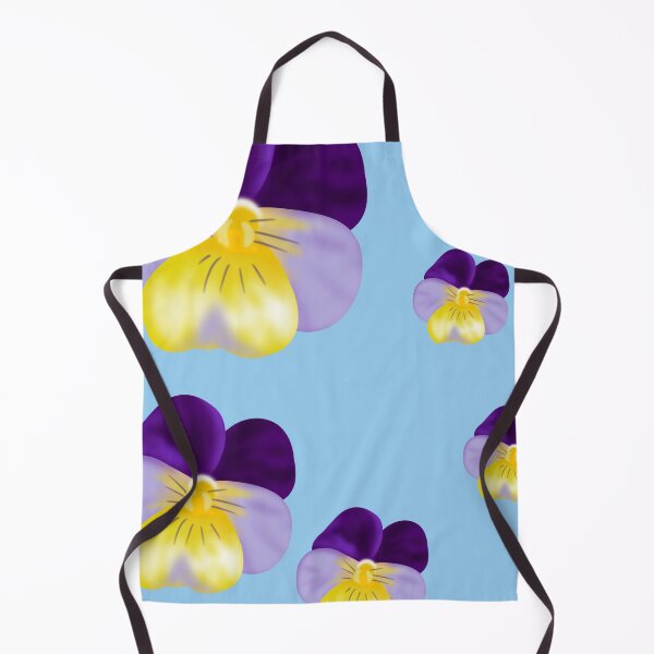 Item preview, Summer Pansies Penséer Flowers Pattern with Light Blue Background designed and sold by Karen Ekdahl.