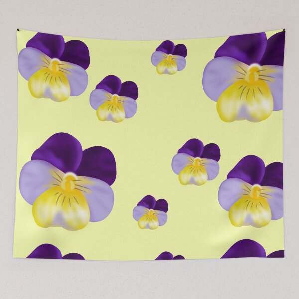 Item preview, Summer Pansies Penséer Flowers Pattern  designed and sold by Karen Ekdahl.