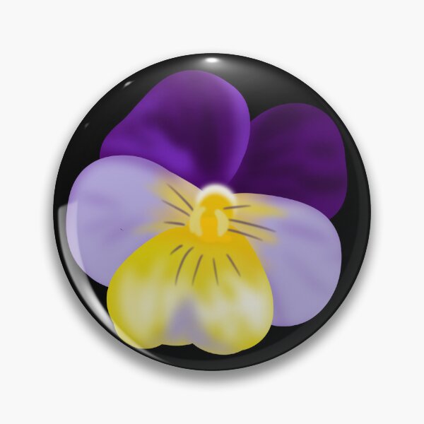 Item preview, Summer Spring Pansies Penséer Flowers Pattern with Black Background designed and sold by Karen Ekdahl.
