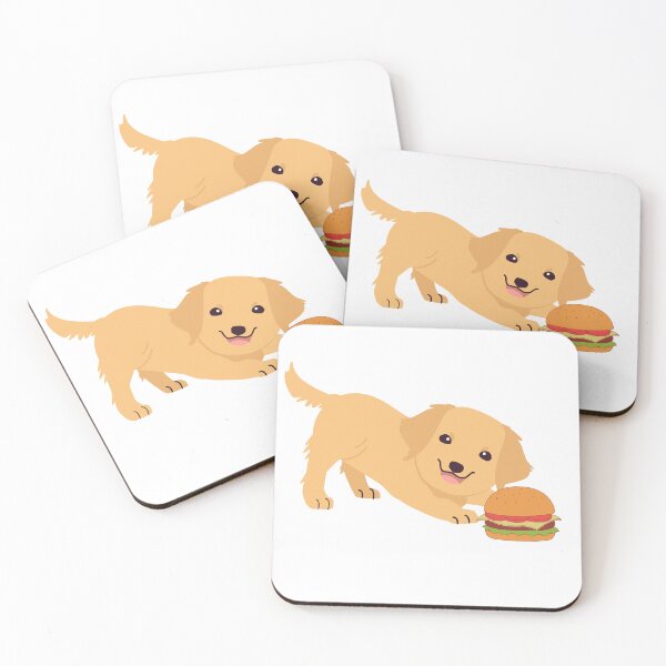 Item preview, Golden Retriever and Burger designed and sold by The Shark  Designer.