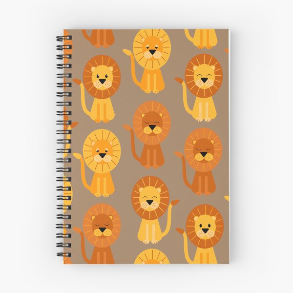 Aperçu de l'œuvre Lions - fond marron créée et vendue par Shiny Happy World.