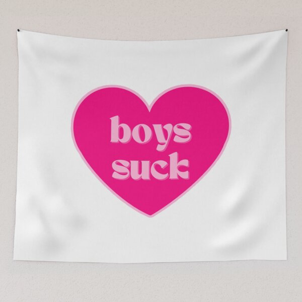Item preview, Hot Pink Boys Suck Heart    designed and sold by aikomasuda.